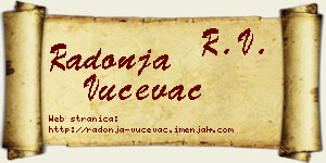 Radonja Vučevac vizit kartica